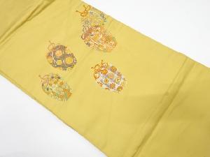 仕覆に花・鳳凰模様織り出し　名古屋帯